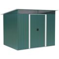 Outsunny 8.5 x 6ft Metal Garden Storage Shed, Tool Storage House with Double Doors and Lightsky Panels and Ventilation for Backyard, Patio and Lawn, G