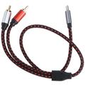 Type C To 2Audio Cable 1Pc Type-c To 2RCA Male Audio Cable Type C To 2RCA Audio Cable Is Suitable For Notebook Computers And Mobile Phonesï¼ˆ0.5M Redï¼‰