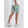 "Shorts ALPHA INDUSTRIES ""Alpha Industries Men - Crew Short"" Gr. 34, Normalgrößen, grün (dusty green) Herren Hosen"