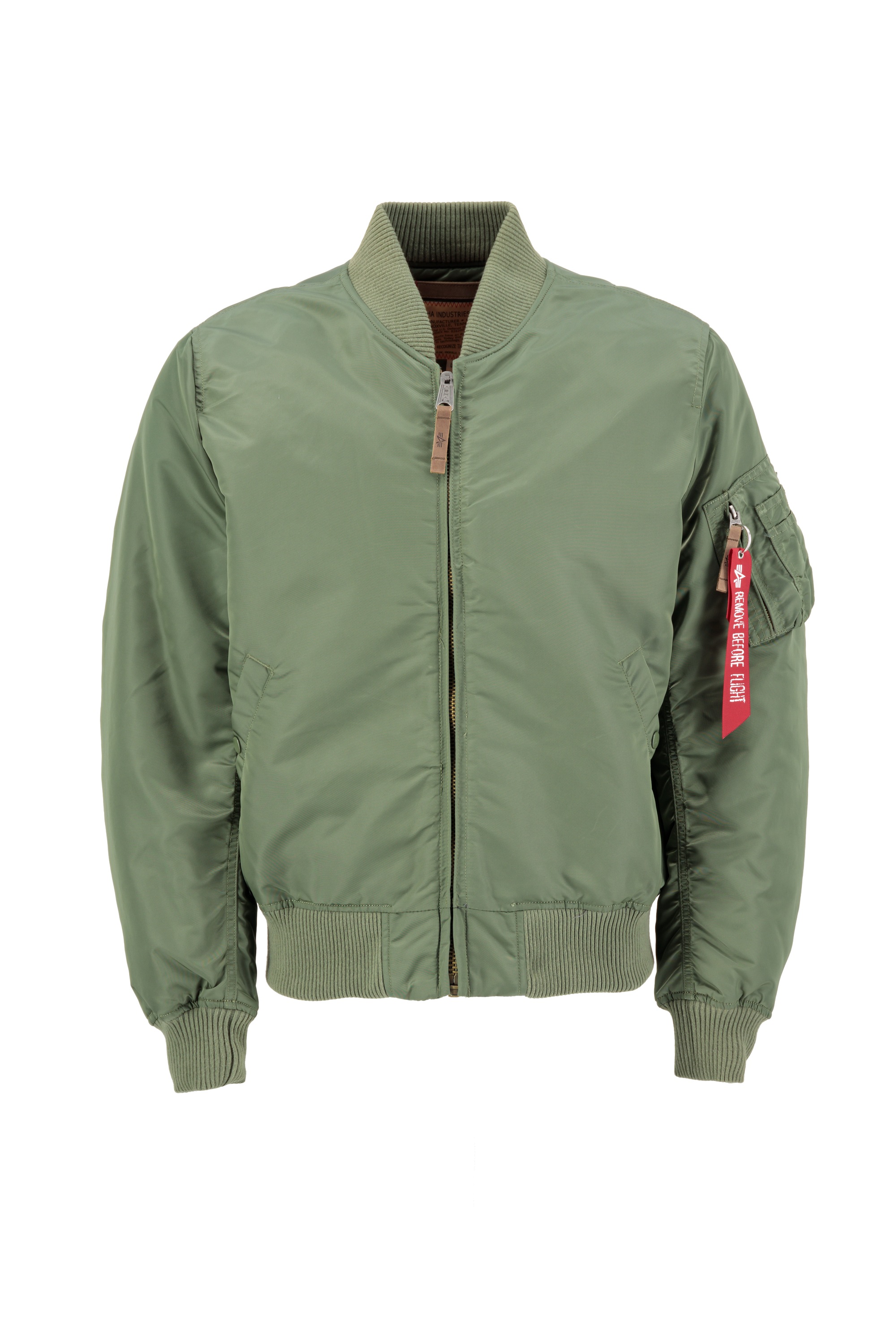 Bomberjacke ALPHA INDUSTRIES "MA-1 VF Vintage Fit 59", Herren, Gr. S, grün (sage, grün), Obermaterial: 100% Nylon; Futter: 100% Nylon; Füllung: 100% Polyester, Jacken Bomberjacke