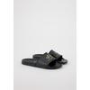 Badeschuh ALPHA INDUSTRIES "Alpha Industries Accessoires - Beachwear Alpha Slider", Herren, Gr. 38, schwarz (schwarz, gelb gold), Schuhe Badelatschen Pantolette