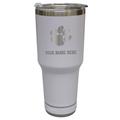 The Memory Company White Clemson Tigers Personalized 30oz. Stainless Steel Bluetooth Tumbler
