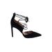 Sam Edelman Heels: Pumps Stilleto Cocktail Party Black Print Shoes - Women's Size 8 - Pointed Toe