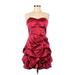 BCX dress Cocktail Dress: Burgundy Dresses - Women's Size 7