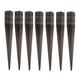 7 x Fence Post Holder 75mm posts Support Drive Down Spike Wedge Grip Brown for 75mm x 75mm posts, 600mm spike (3" x 24") Eliza Tinsley Swiftpost, Pack of 7