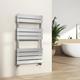 S'AFIELINA Towel Radiator Chrome, 950 x 500mm Flat Panel Bathroom Radiators Central Heated Towel Rail Radiator Wall/Floor Mounted for Bathroom