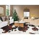 Premium Cowhide Rug Cute Cow Print Rug 6.2x5.2 Feet Cow Hide Rug for Living Room Bedroom Dining Room Area Rugs Faux Cowhide Rugs Cow Rug Brown Modern Carpet with Non Slip Backing Western Room Decor