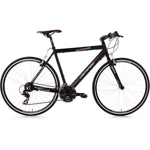 KS CYCLING Rennrad Fitnessrad 21 Gänge Fitness-Bike Lightspeed (Black) 28 Zoll, Größe 58 in Schwarz