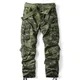 AKARMY-Pantalon Cargo Décontracté pour Homme Camouflage Militaire Pantalon de Travail 8 Poches