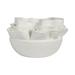Bradburn Home Handmade Abstract Ceramic Decorative Bowl Ceramic in White | 7 H x 12 W x 12 D in | Wayfair 633-00-16193