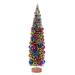 The Holiday Aisle® 24" Vintage Tabletop Frosted Artificial Christmas Tree, Multi-Colored Ornament, Wood in Green | 5.5 W in | Wayfair