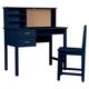 Harriet Bee Hangyu Desk & Chair Set, en Children Study Table w/ Hutch/Drawer & Bulletin Board, Study Desks in Blue | 40 H x 24 W x 44 D in | Wayfair