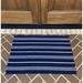 Latitude Run® Merion Modern Farmhouse Rug- Woven Rug- Navy w/ White Outdoor Doormat Natural Fiber in Blue/White | 36 H x 24 W in | Wayfair
