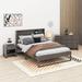 Red Barrel Studio® Dorota Queen Size Platform Bed w/ Nightstand & Dresser Wood in Gray | 45 H x 63 W x 87.8 D in | Wayfair