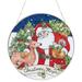 The Holiday Aisle® Santa & Friends Suncatcher Glass/Mercury Glass in Red | 10 H x 10 W x 0.13 D in | Wayfair 7872901334EA4E7894274BF29B89239D