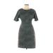 W118 by Walter Baker Casual Dress - Sheath: Green Argyle Dresses - Women's Size Medium