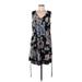 Simply Vera Vera Wang Casual Dress V Neck Sleeveless: Black Color Block Dresses - Women's Size Medium