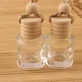 10Pcs Car Hanging Glass Bottle Empty Perfume Aromatherapy Refillable Diffuser Air Fresher Fragrance