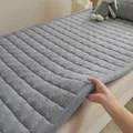 Winter Flannel Soft Mattress Toppers Dormitory Single Bed Warm Quilted Foldable Bedsheet Students