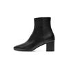 Schlupfboots HENRY STEVENS "Audrey AB50 Businessschuh", Damen, Gr. 38, schwarz, Ziegennappa, klassisch, Schuhe, Damen Stiefelette mit Absatz handgefertigt, Lederschuhe