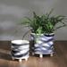 Ceramic foot flower pot set of 2