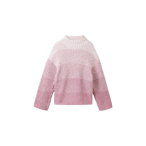 TOM TAILOR Damen Strickpullover mit Farbverlauf, rosa, Farbverlauf / Dip-Dye, Gr. XXXL