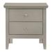 Modern 24-in Double-Drawer Nightstand with Metal Knob