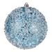 Vickerman 4.75" Baby Blue Glitter Hail Ball Ornament, 4 per Bag