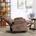 Bread-shaped Handrail Massage Sofa Oversized Recliner Chairs Power Recline Theater Seating with Cup Holders for Livingroom