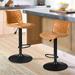 BOSSIN Adjustable Bar Stools Set of 2, Modern Counter Height Stools with 350 LBS, PU Leather Swivel Bar stools
