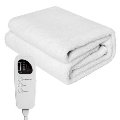 Massage Bed Warmer Heating Pad with 5 Heat Settings - White