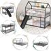 Playhouse Inspired Metal Twin Over Twin Bunk Bed House Bed Kids Bed with Roof