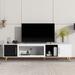 Two-Tone TV Stand White Media Cabinet TV Console for TVs Up to 80" - 78.70" x 15.70" x 21.40"