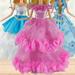 KAOU Doll Dress Miniature Decorative 11 inches Mini Doll Wedding Dress for Decoration Red