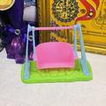 KAOU Miniature Swing Easy-Install Cartoon Style Plastic Dollhouse Swing Rocking Chair for Kids Style A