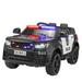 Topcobe 12V Kids Ride Off-road Police Car Electric Battery Powered Ride on Toys Black