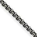 Chisel Stainless Steel Antiqued and Polished 4.1mm Rounded Box Chain - 18