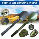 Riguas 1 Set Military Folding Shovel with Tactical Carry Case Replacement Folding Pick Portable Outdoor Camping Shovel Metal Entrenching Tool Tactical Camping Equipment