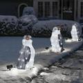 3Pcs Light-Up Penguin Christmas Decoration Penguin Animal Garden Stakes PVC Penguin Christmas Ornaments with LED Mini Lights Penguin Animal Garden Stakes for Ground Lawn Outdoor Decor Small