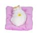 Fake Cats Sleeping Kitten Doll Toy Simulation Sleeping Cat On Pad Interactive Pet Toy with Sound Active CarbonYellow Ear Cat Shape