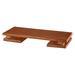 BULYAXIA Compact Portable Footrest Collapsible Legs for Storage or Travel Mahogany Wood Finish