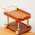 BESTONZON Doll House Cart Dollies for Tabletop Mini Cart Tiny Cart Miniature Kitchen Cart