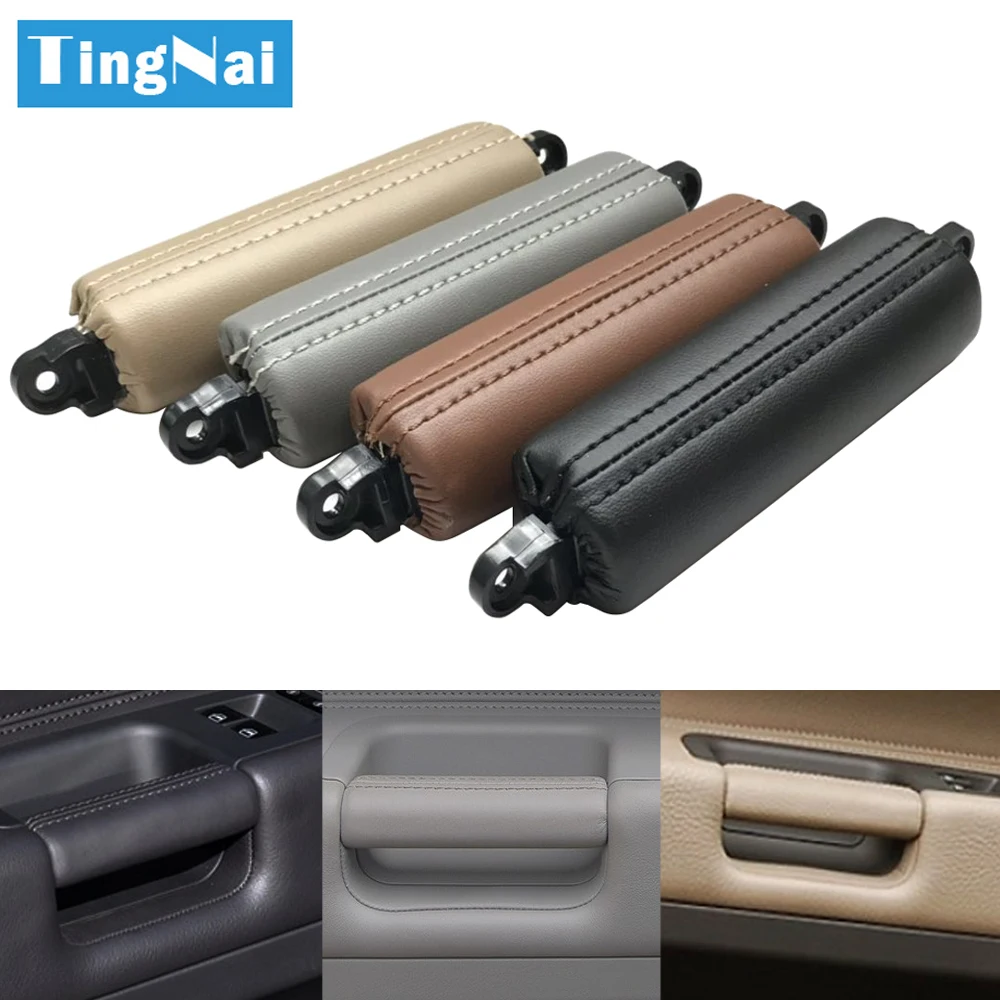 Auto Porta Interna Sinistra Destra Driver Maniglia In Pelle Per VW Volkswagen Touareg 2003 2004 2005 2006 2007 2008 2009 2010