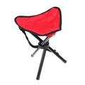 tripod stool Portable Folding Tripod Stool Three Legged Stool Chair Seat for Fishing Camping Hiking (Red)