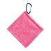 funtasica Golf Ball Towel with Clip Golf Ball Cleaner Pocket for Men Women Microfiber Wiping Cloth Golf Ball Cleaning Towel Golfer Gift Pink