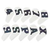 10 Pcs Golf Accessories Club Cover 2 Ball Putter Hybrid Leather Protector Funny Covers
