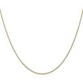 Solid 14K Yellow Gold Carded 0.9mm Cable Rope with Spring Ring Lock Chain - 18