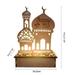 Wooden LED Lamp Ramadan Decoration Portable Eid Ramadan LED Night Light Table Ornament Ideal for Eid Ramadan Decoration