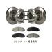 Transit Auto - Front Disc Brake Rotors Hub Assembly And Ceramic Pads Kit For 2008-2010 Ford F-350 Super Duty RWD With Dual Rear Wheels K8T-100750