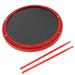 Drum Training Pad Percussion Drum Pad Drumsticks Carbon Fiber Dumb Drum Pad 12in Drum Pad Percussion Training Carbon Fiber NonSlip ShockAbsorbent Mat With DrumsticksRed